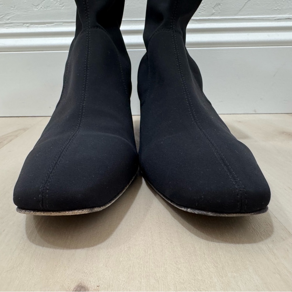 Pedro Garcia Women's Idoia Black Stretch Sock Block Heel Boots Women EU 40/US 10 - Picture 3 of 14